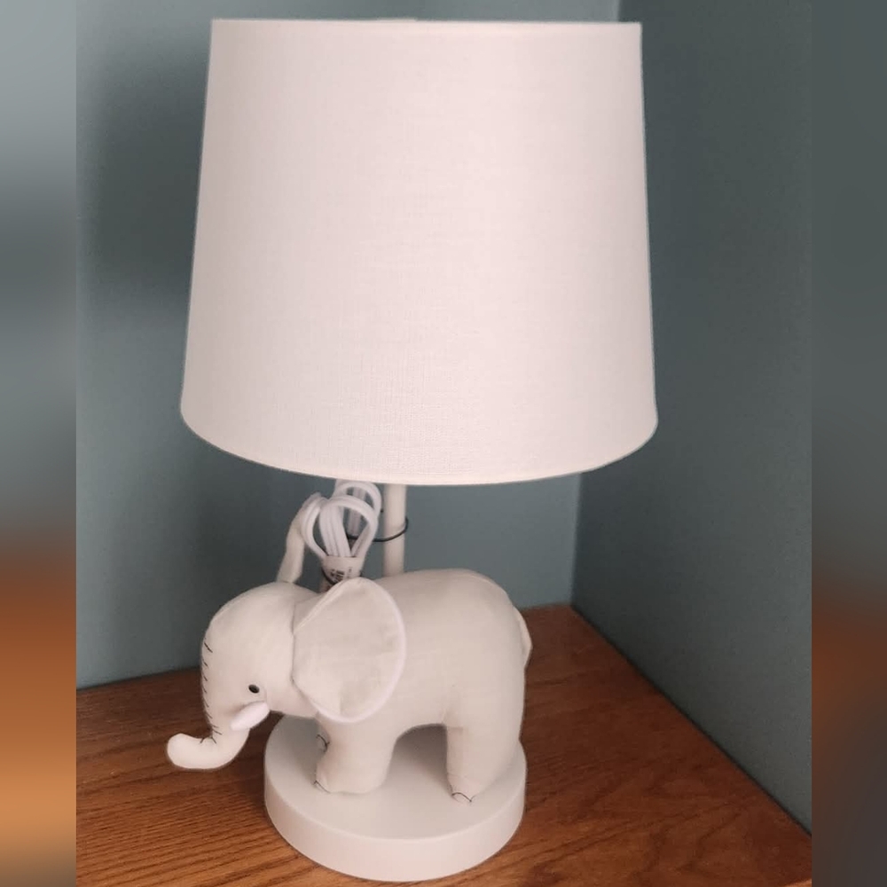 New Plush Elephant Table Lamp (Includes LED Light Bulb) - Cloud Island™ White